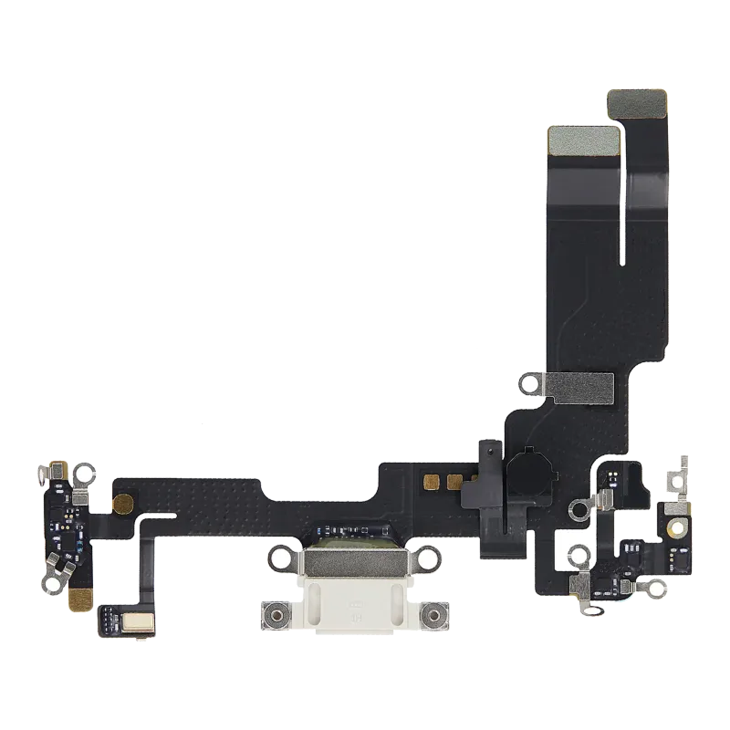 Flex kabel nabíjecího konektoru pro iPhone 14 (originál z vyřazeného zařízení) (hvězdně bílá)