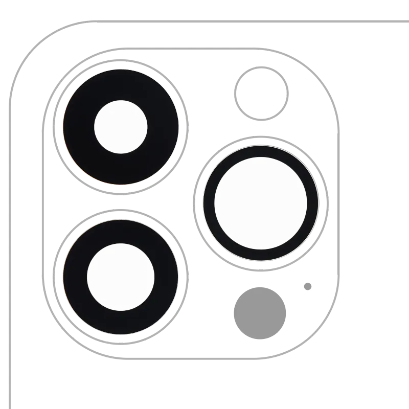 Sklíčko zadní kamery (jen sklo) s lepením pro iPhone 13 Pro / 13 Pro Max (sada 3 ks) (pravý safír) (Premium) (balení 10 ks)
