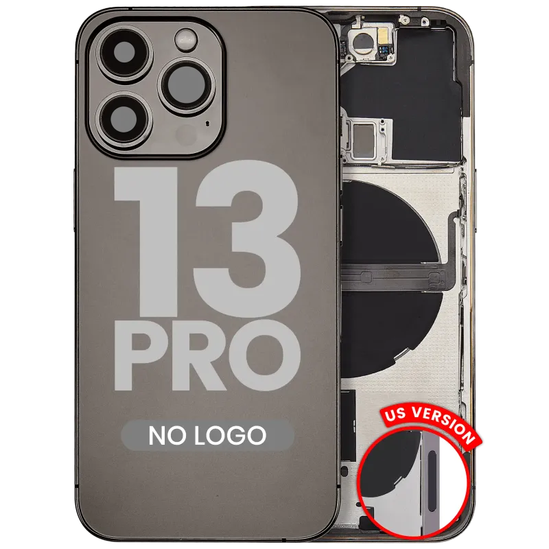 Zadní kryt (housing) s drobnými díly pro iPhone 13 Pro (US verze) (Aftermarket Plus) (grafitová)