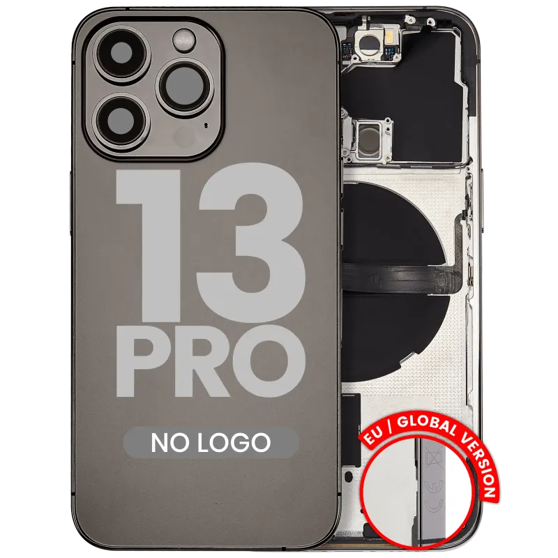 Zadní kryt (housing) s drobnými díly pro iPhone 13 Pro (EU verze) (Aftermarket Plus) (grafitová)
