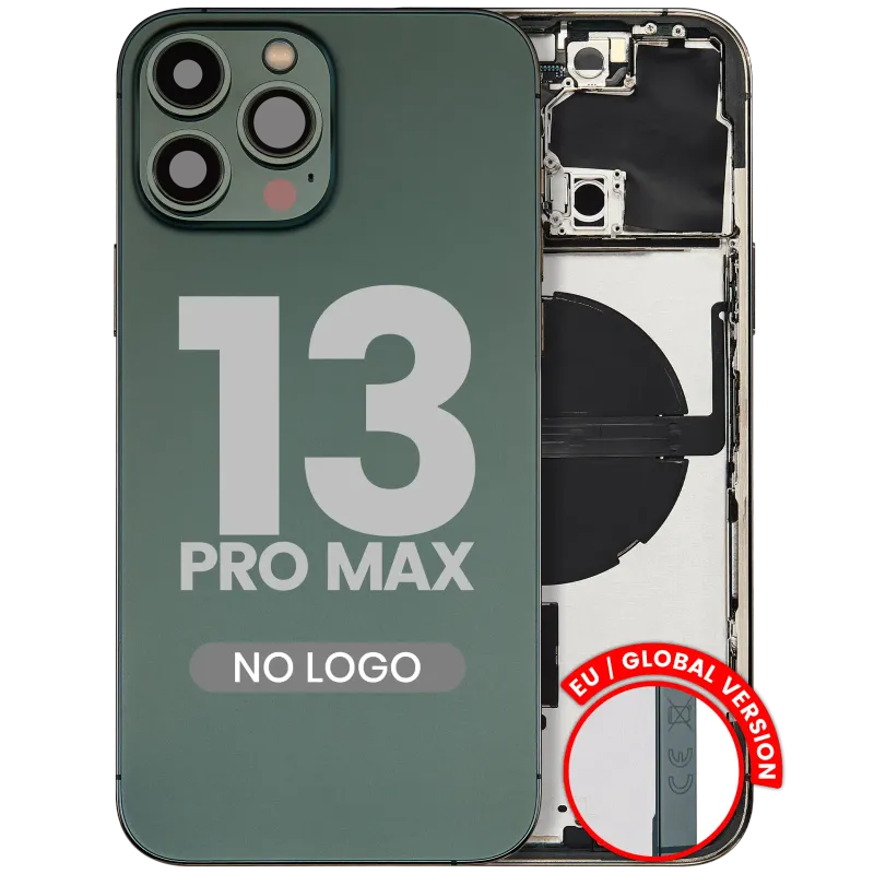 Zadní kryt (housing) s drobnými díly pro iPhone 13 Pro Max (EU verze) (Aftermarket Plus) (alpsky zelená)