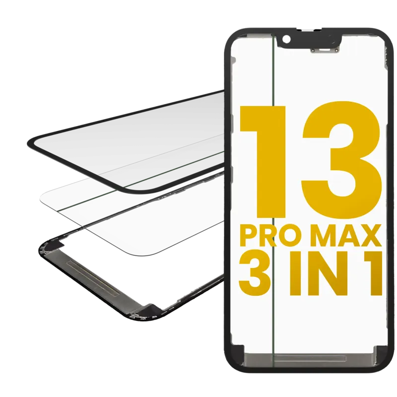 3v1 (sklo s předinstalovanou OCA + rámeček) pro iPhone 13 Pro Max (OCA Master)