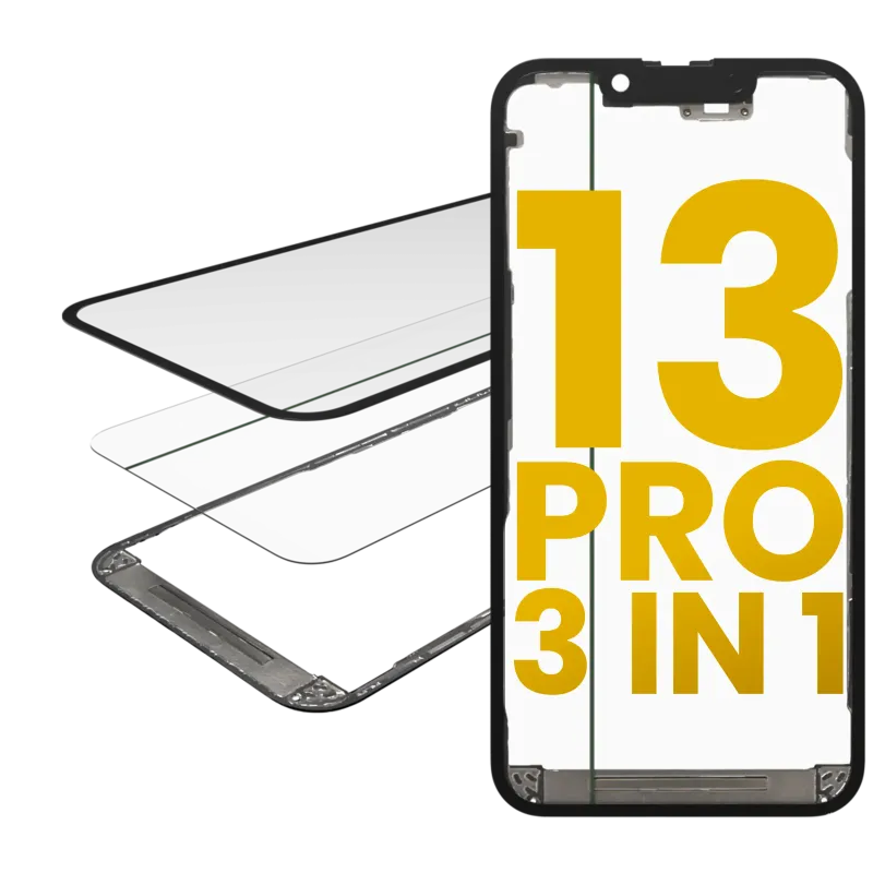 3v1 (sklo s předinstalovanou OCA + rámeček) pro iPhone 13 Pro (OCA Master)