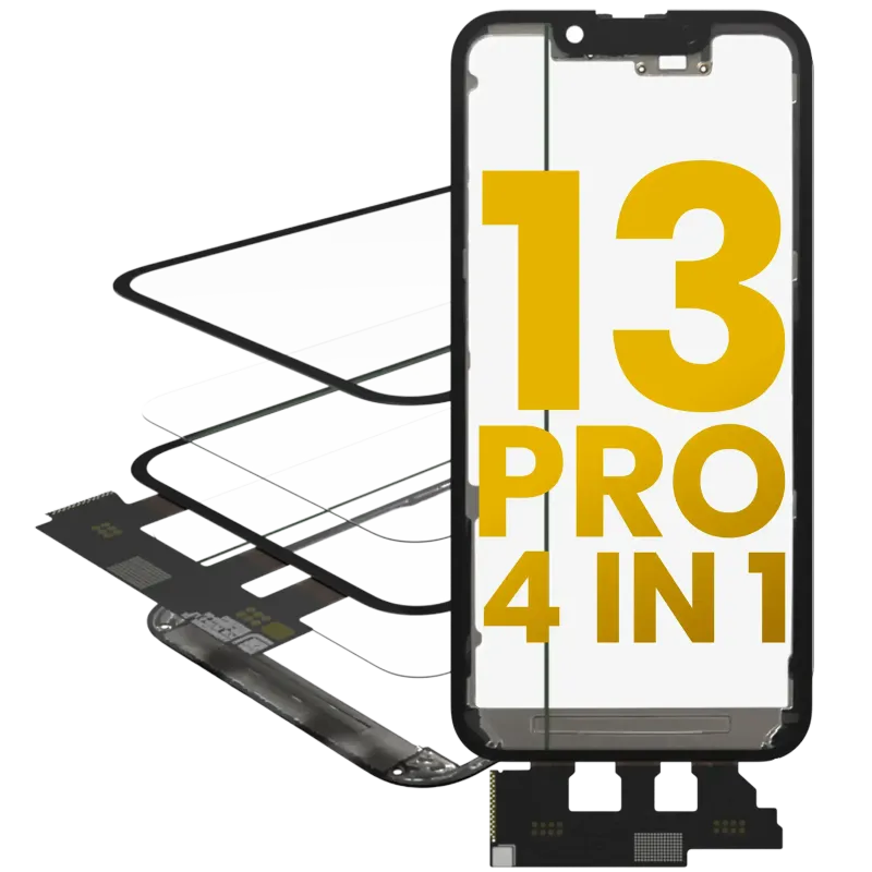 Flex 4v1 krátký (dotyk se sklem + OCA + předinstalovaný rámeček) pro iPhone 13 Pro (OCA Master)