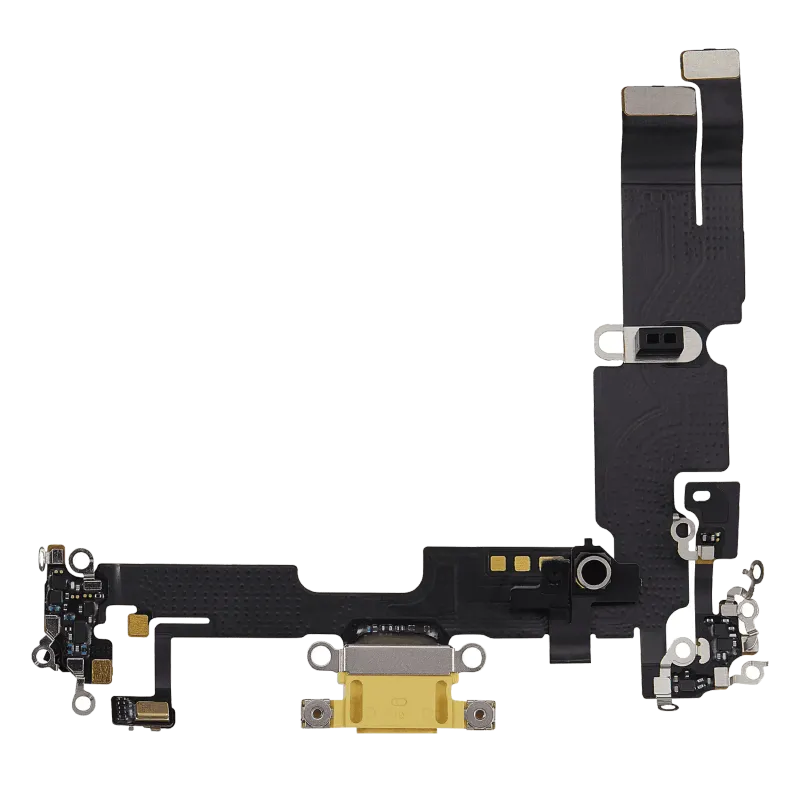 Flex kabel nabíjecího konektoru pro iPhone 14 Plus (originál z vyřazeného zařízení) (žlutá)