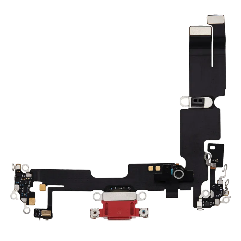 Flex kabel nabíjecího konektoru pro iPhone 14 Plus (originál z vyřazeného zařízení) (červená)