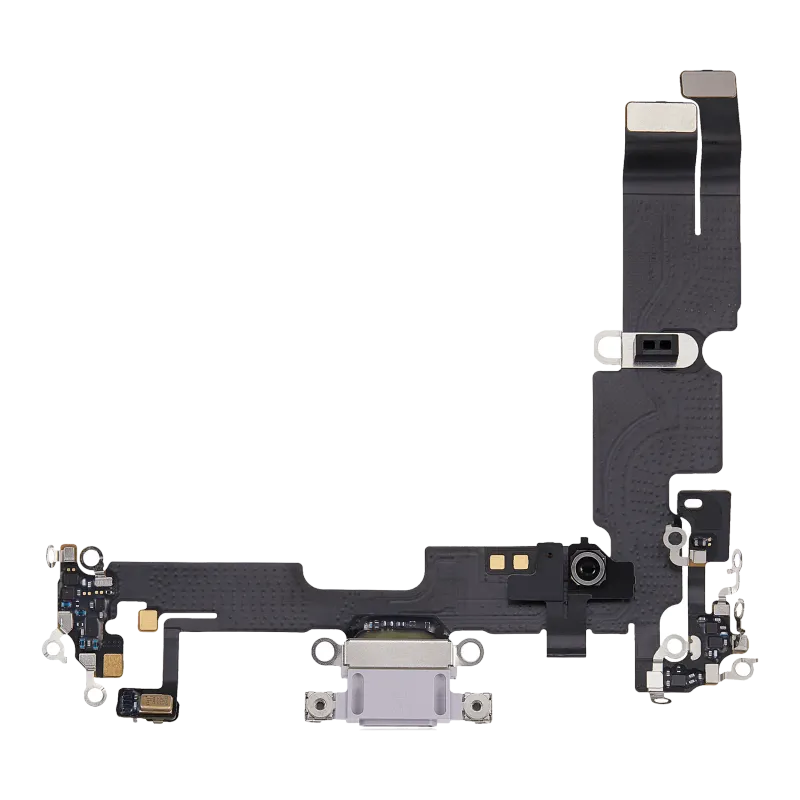 Flex kabel nabíjecího konektoru pro iPhone 14 Plus (originál z vyřazeného zařízení) (fialová)