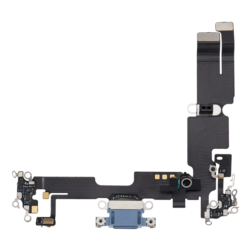 Flex kabel nabíjecího konektoru pro iPhone 14 Plus (originál z vyřazeného zařízení) (modrá)