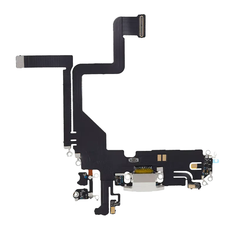 Flex kabel nabíjecího konektoru pro iPhone 14 Pro (Aftermarket Plus) (stříbrná)