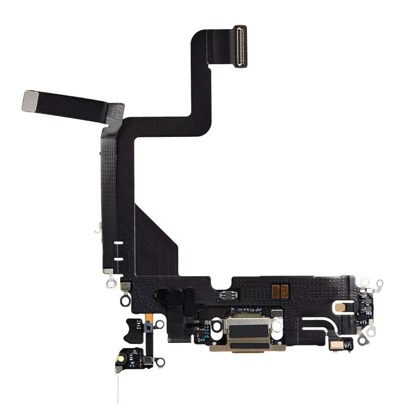 Flex kabel nabíjecího konektoru pro iPhone 14 Pro (Aftermarket Plus) (zlatá)