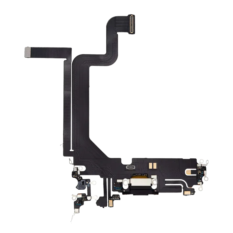 Flex kabel nabíjecího konektoru pro iPhone 14 Pro Max (Aftermarket Plus) (vesmírně černá)