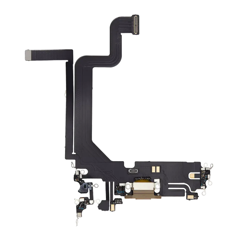 Flex kabel nabíjecího konektoru pro iPhone 14 Pro Max (Aftermarket Plus) (zlatá)