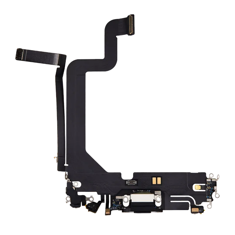 Flex kabel nabíjecího konektoru pro iPhone 14 Pro Max (originál z vyřazeného zařízení) (vesmírně černá)