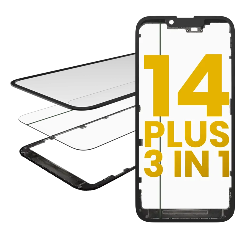 3v1 (sklo s předinstalovanou OCA + rámeček) pro iPhone 14 Plus (OCA Master)