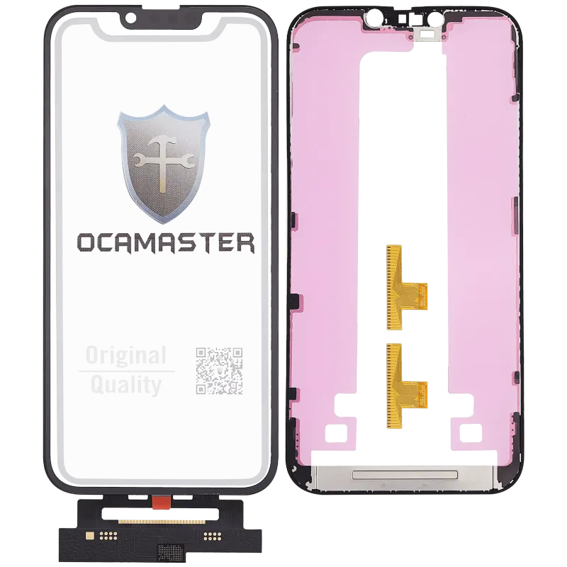Flex 4v1 krátký (dotyk se sklem + OCA + předinstalovaný rámeček) pro iPhone 14 Plus (OCA Master)