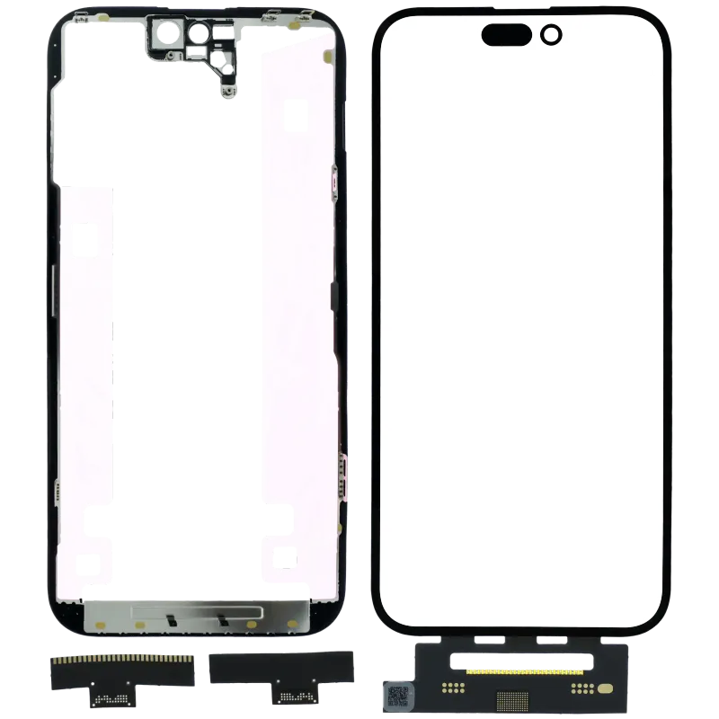 Flex 4v1 krátký (dotyk se sklem + OCA + předinstalovaný rámeček) pro iPhone 14 Pro Max (OCA Master)