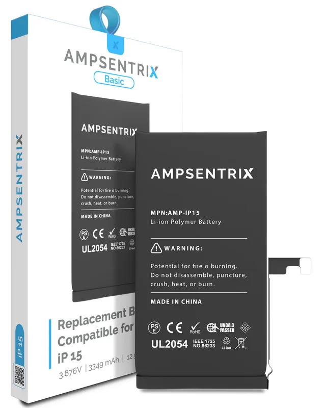 Baterie pro iPhone 15 (AmpSentrix Basic)