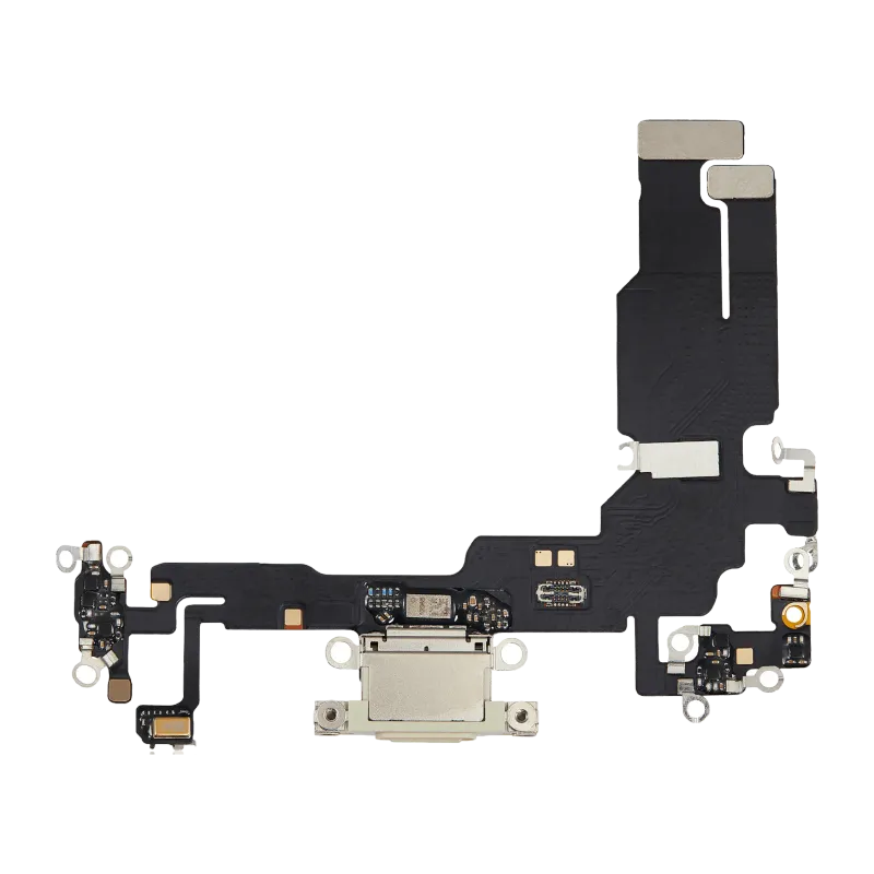 Flex kabel nabíjecího konektoru pro iPhone 15 (Aftermarket Plus) (žlutá)