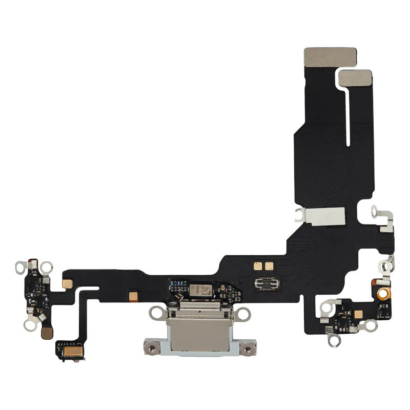 Flex kabel nabíjecího konektoru pro iPhone 15 (Aftermarket Plus) (modrá)
