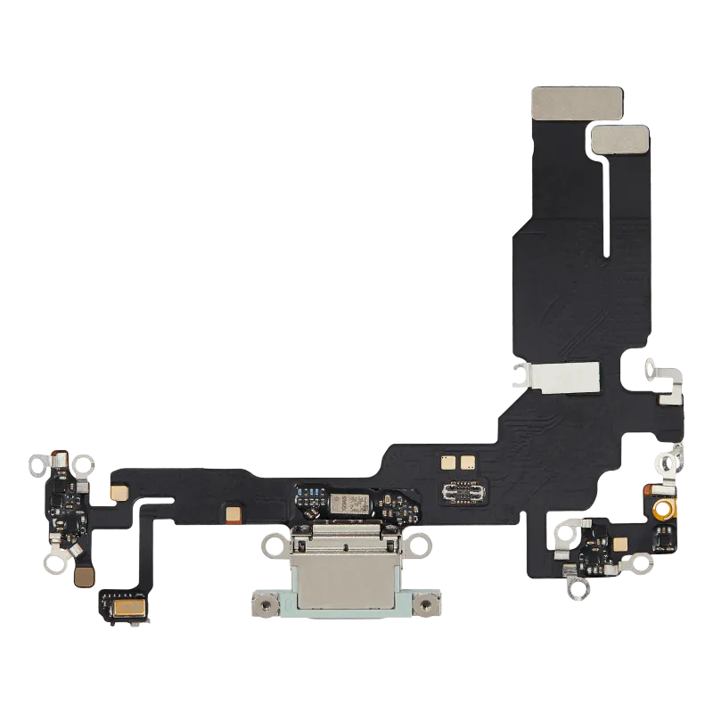 Flex kabel nabíjecího konektoru pro iPhone 15 (Aftermarket Plus) (zelená)
