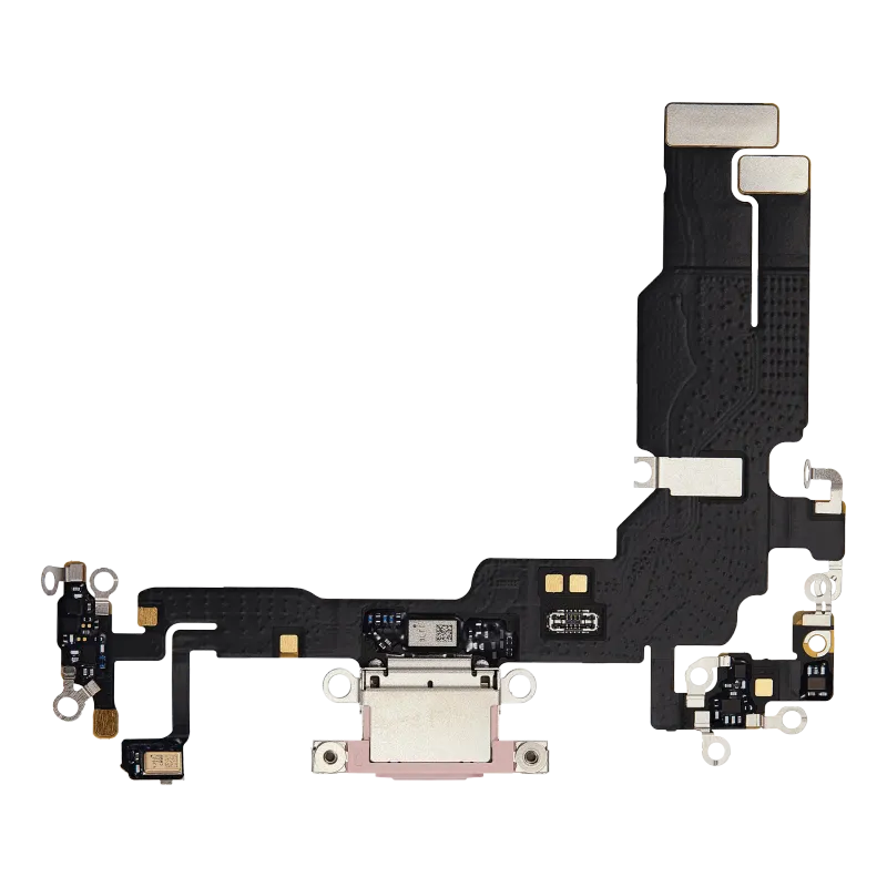 Flex kabel nabíjecího konektoru pro iPhone 15 (Premium) (růžová)