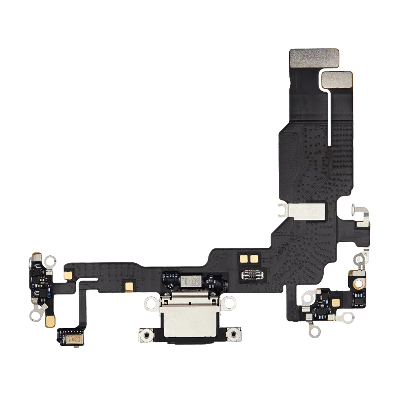Flex kabel nabíjecího konektoru pro iPhone 15 (Premium) (černá)