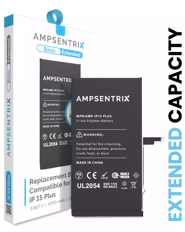 Baterie pro iPhone 15 Plus (AmpSentrix Basic Extended)