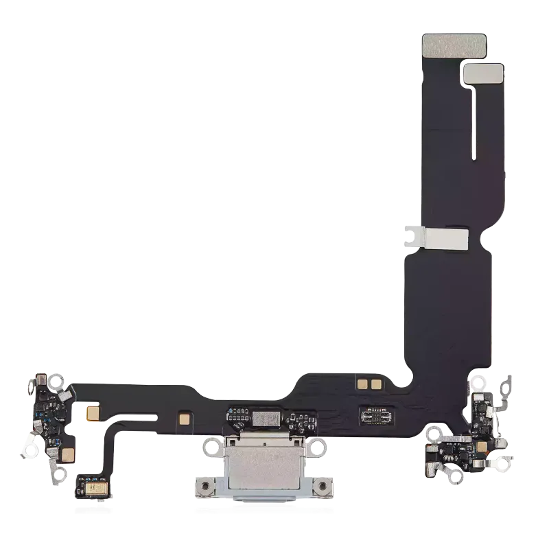 Flex kabel nabíjecího konektoru pro iPhone 15 Plus (Aftermarket Plus) (modrá)