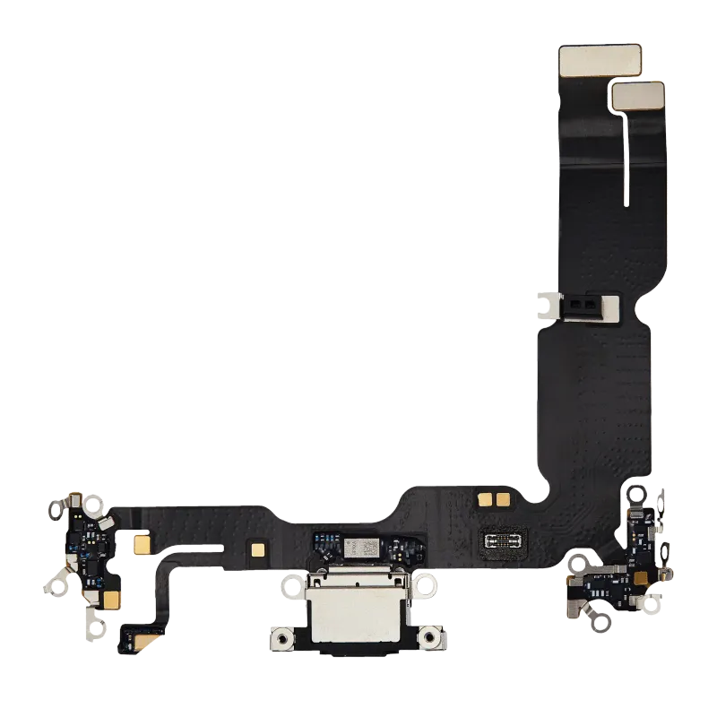 Flex kabel nabíjecího konektoru pro iPhone 15 Plus (Premium) (černá)