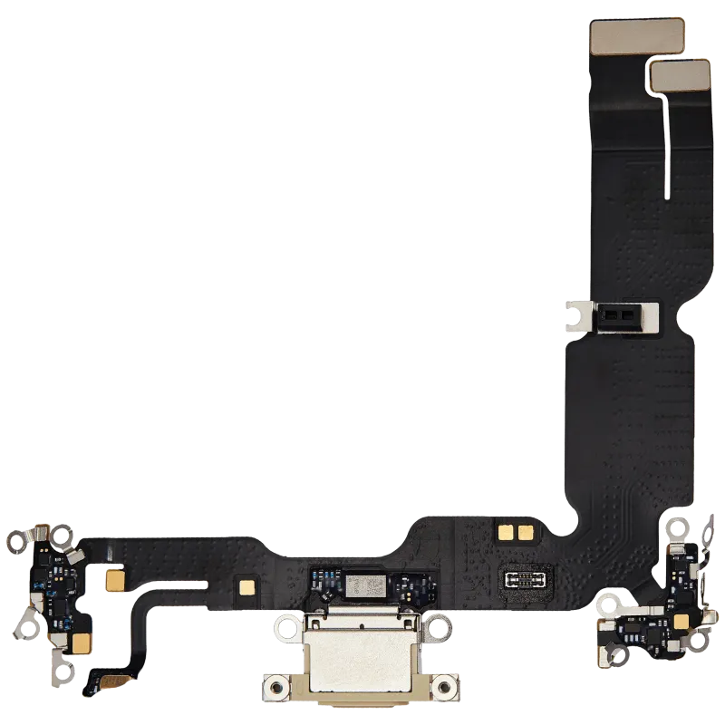 Flex kabel nabíjecího konektoru pro iPhone 15 Plus (originál z vyřazeného zařízení) (žlutá)