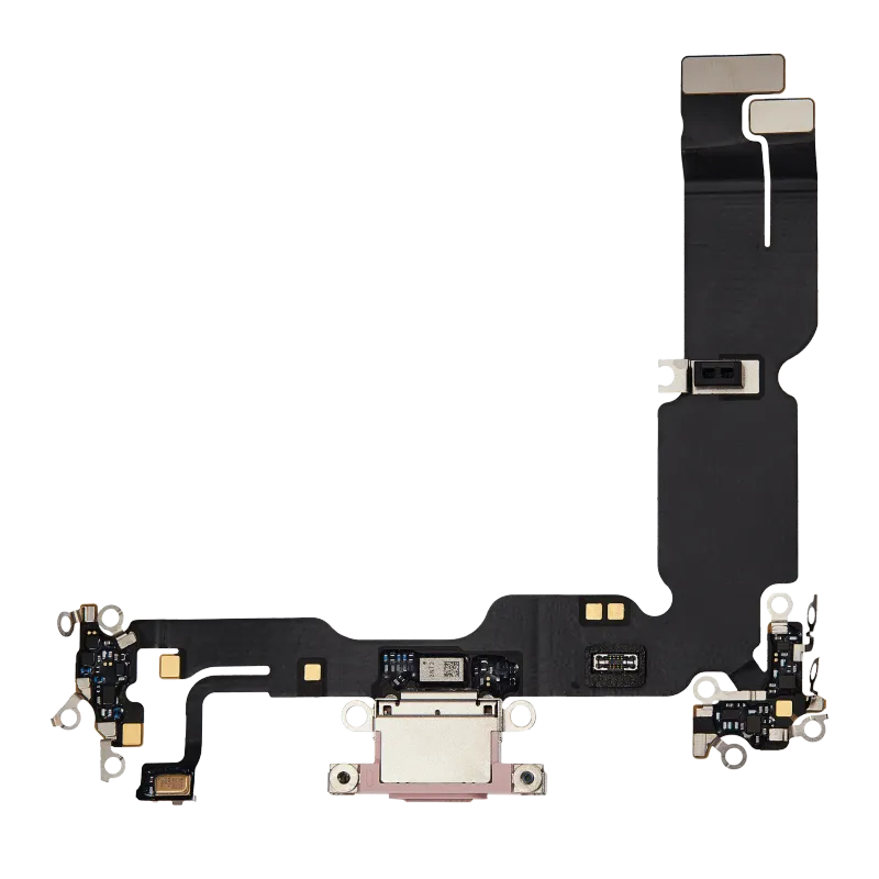Flex kabel nabíjecího konektoru pro iPhone 15 Plus (Premium) (růžová)