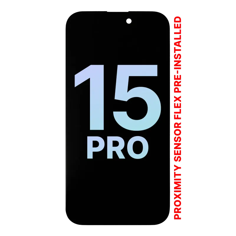 OLED displej s flexem senzoru přiblížení (předinstalováno) pro iPhone 15 Pro (Service Pack)