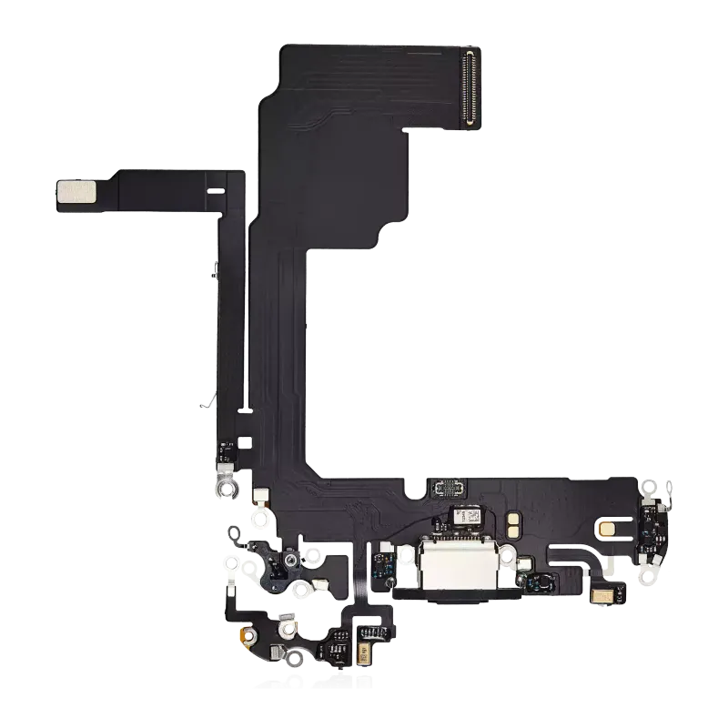 Flex kabel nabíjecího konektoru pro iPhone 15 Pro (Aftermarket Plus) (černý titan)
