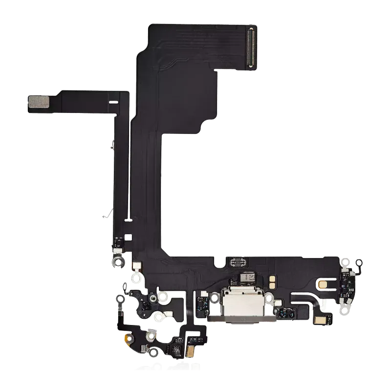 Flex kabel nabíjecího konektoru pro iPhone 15 Pro (Aftermarket Plus) (přírodní titan)