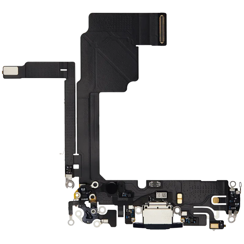 Flex kabel nabíjecího konektoru pro iPhone 15 Pro (originál z vyřazeného zařízení) (modrý titan)