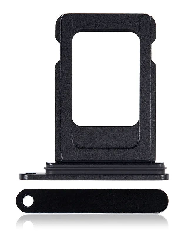 SIM šuplík (jedna SIM) pro iPhone 15 / 15 Plus (černá)