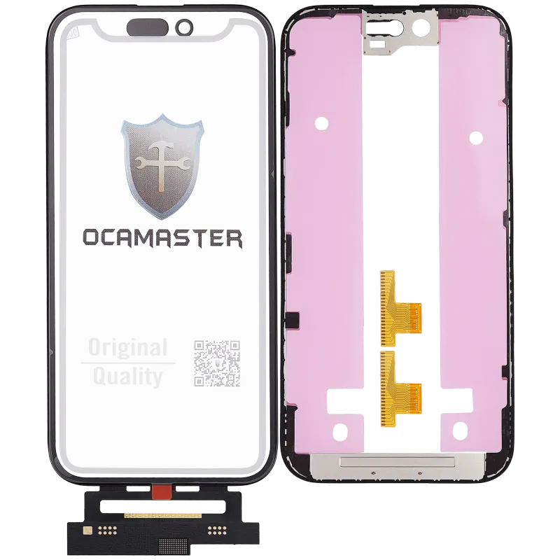 Flex 4v1 krátký (dotyk se sklem + OCA + předinstalovaný rámeček) pro iPhone 15 (OCA Master)