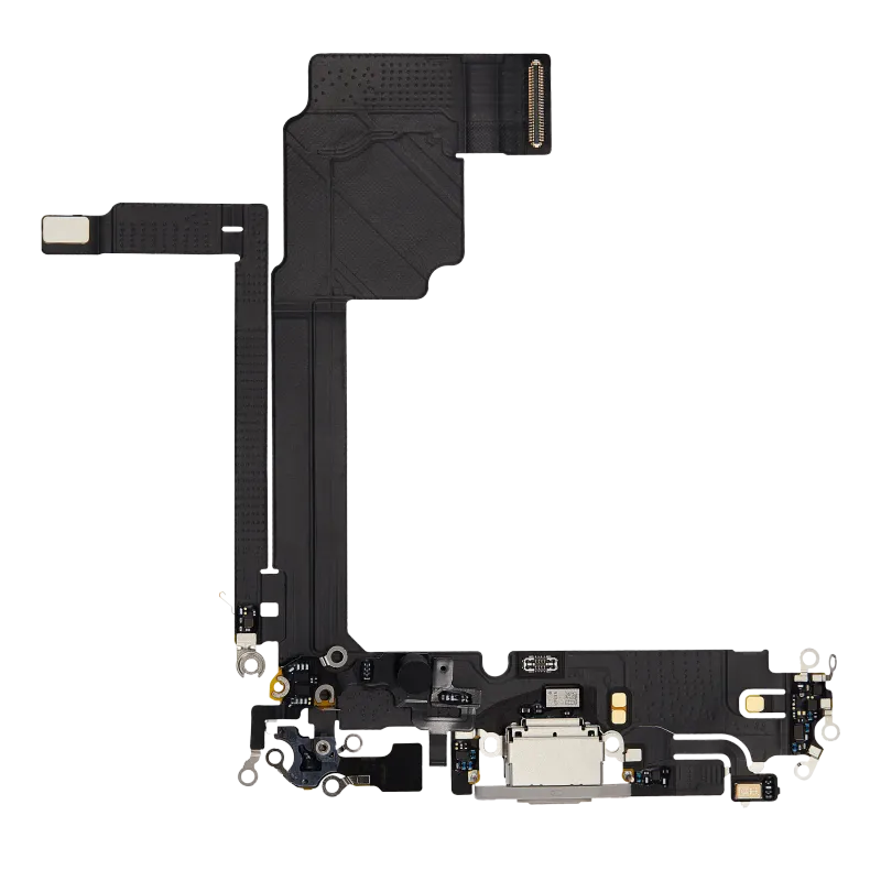 Flex kabel nabíjecího konektoru pro iPhone 15 Pro Max (Premium) (bílý titan)