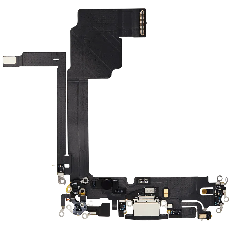 Flex kabel nabíjecího konektoru pro iPhone 15 Pro Max (originál z vyřazeného zařízení) (černý titan)