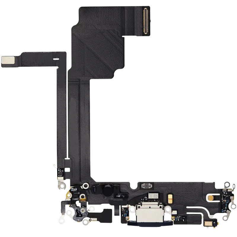 Flex kabel nabíjecího konektoru pro iPhone 15 Pro Max (originál z vyřazeného zařízení) (modrý titan)