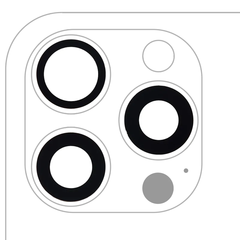 Sklíčko zadní kamery (jen sklo) s lepením pro iPhone 15 Pro Max (sada 3 ks) (pravý safír) (Premium) (balení 10 ks)