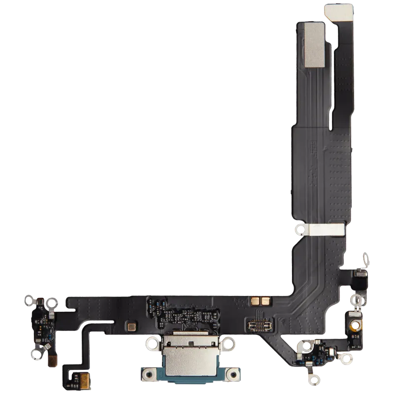 Flex kabel nabíjecího konektoru pro iPhone 16 (Aftermarket Plus) (modrozelená)
