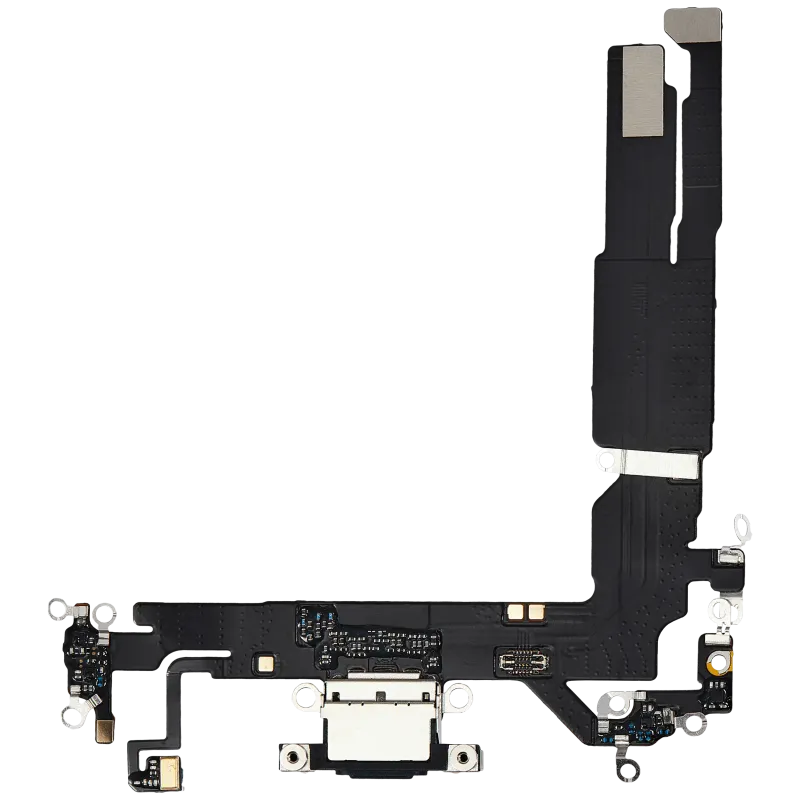 Flex kabel nabíjecího konektoru pro iPhone 16 (Aftermarket Plus) (černá)