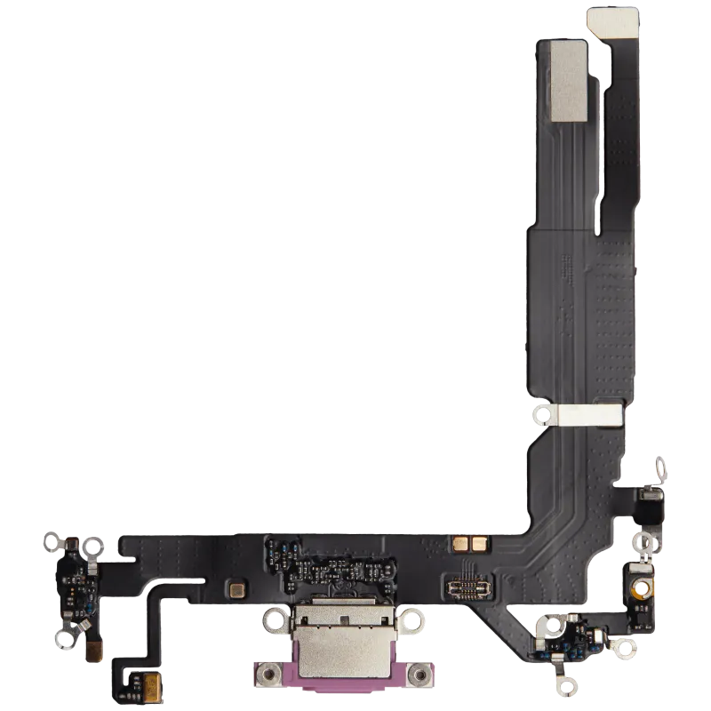 Flex kabel nabíjecího konektoru pro iPhone 16 (Aftermarket Plus) (růžová)