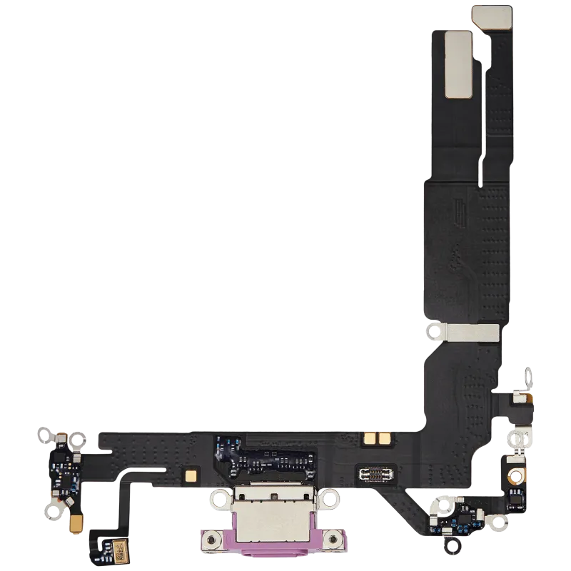 Flex kabel nabíjecího konektoru pro iPhone 16 (originál z vyřazeného zařízení) (růžová)