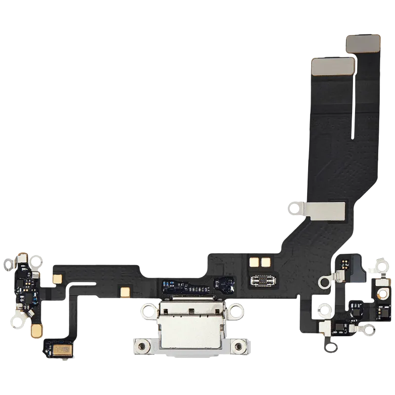Flex kabel nabíjecího konektoru pro iPhone 16e / 17e (Premium) (bílá)