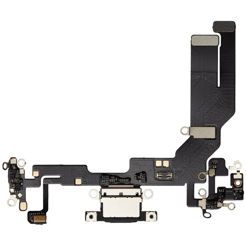 Flex kabel nabíjecího konektoru pro iPhone 16e / 17e (Aftermarket Plus) (černá)