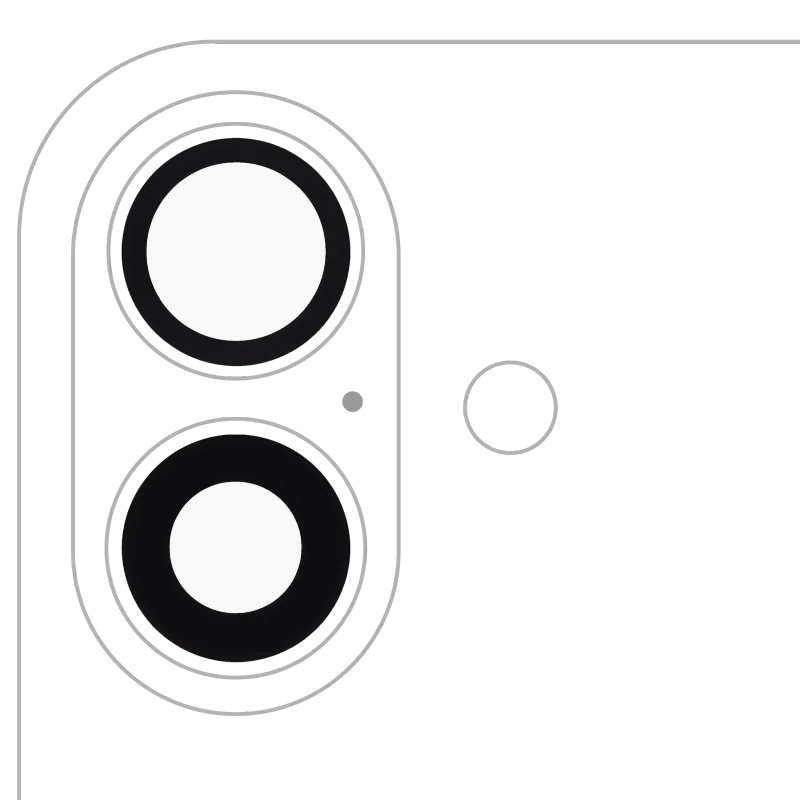 Sklíčko zadní kamery (jen sklo) s lepením pro iPhone 16 / 16 Plus / 17 (sada 2 ks) (Aftermarket Plus)