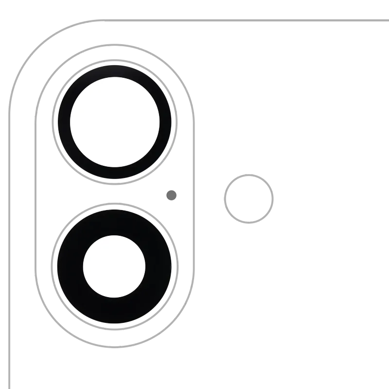 Sklíčko zadní kamery (jen sklo) s lepením pro iPhone 16 / 16 Plus (sada 2 ks) (Aftermarket Plus) (balení 10 ks)