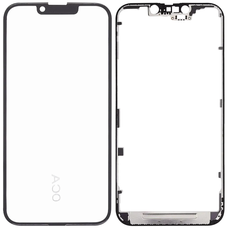 3v1 (sklo s předinstalovanou OCA + rámeček) pro iPhone 16e / 17e (OCA Master)